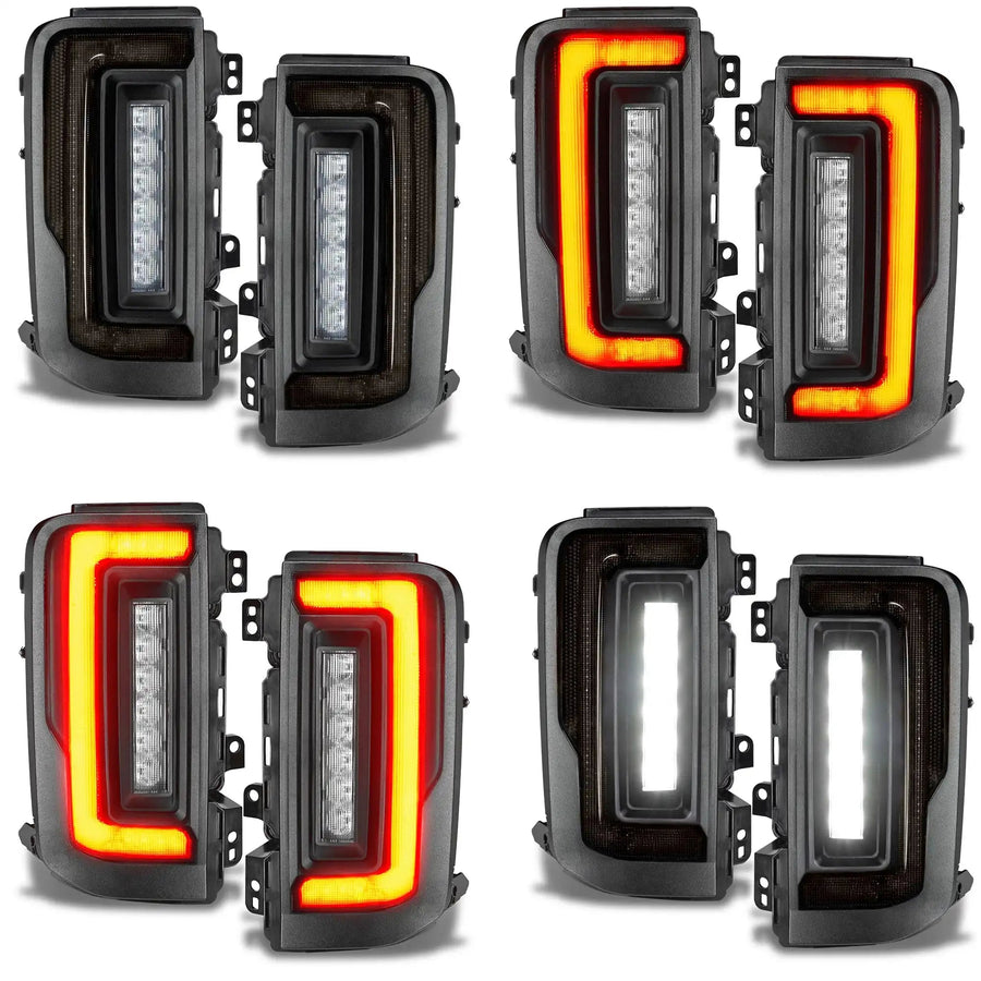 V2 | 2021-2025 Ford Bronco Flush Mount LED Tail Lights - Low Profile | 1,400 Lumens | LED Models