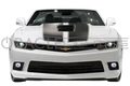 Front end of a white Chevrolet Camaro with white LED fog light halo rings installed.
