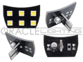 Front and back view of LED interior dome light replacement