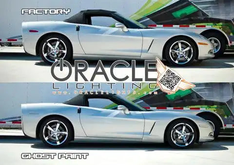 Side by side comparison of factory sidemarkers versus ghost paint