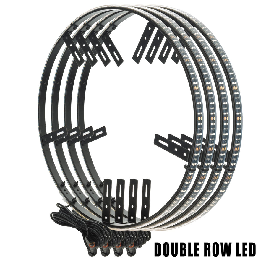 LED Illuminated Wheel Rings - Single / Double Row LED