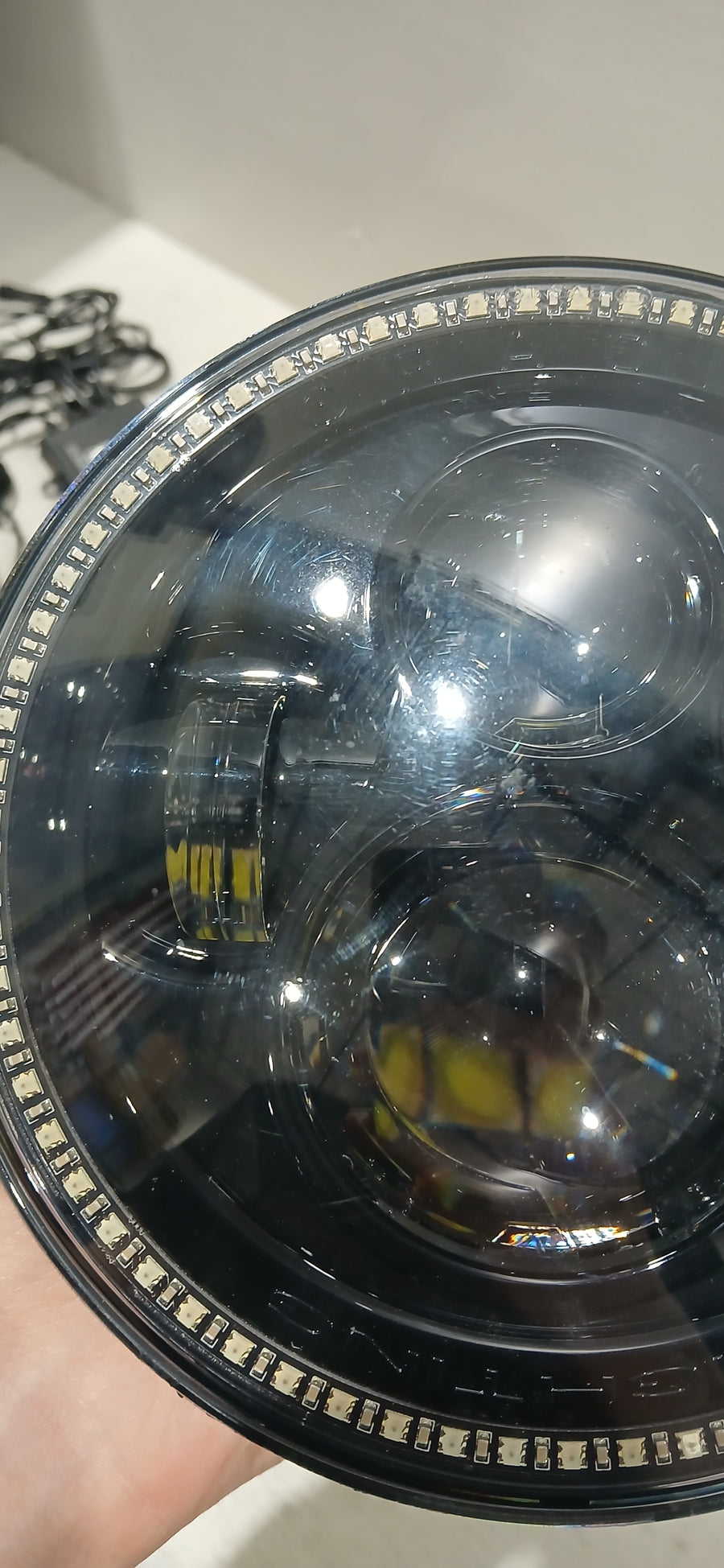 7" High Powered LED Headlights - Black Bezel - Dynamic RGB | ORACLE Outlet | GRADE B