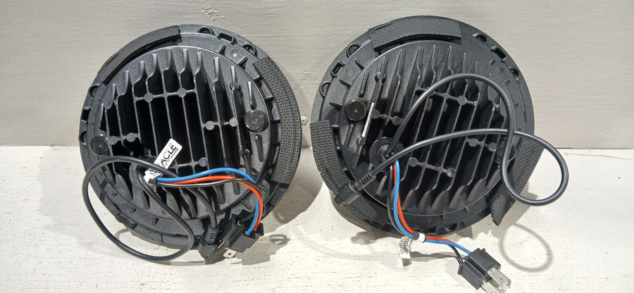 7" High Powered LED Headlights - Black Bezel - ColorSHIFT NA | ORACLE Outlet | GRADE B