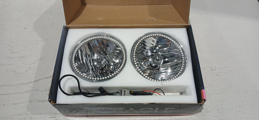 USED 2007-16 Jeep Wrangler Pre-Assembled Headlights - Dynamic ColorSHIFT | ORACLE Outlet | GRADE C