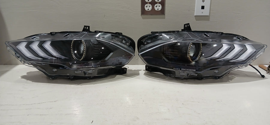 2018-2023 Ford Mustang "Black Series" Dynamic ColorSHIFT¨ LED Headlights w/ Sequential Turn Signal | ORACLE Outlet | GRADE C