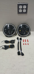 7" High Powered LED Headlights - Black Bezel - ColorSHIFT NA | ORACLE Outlet | GRADE B