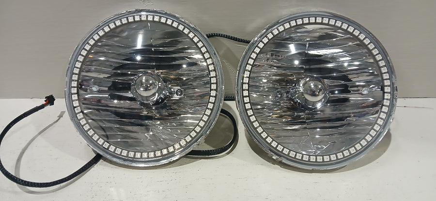 USED 2007-16 Jeep Wrangler Pre-Assembled Headlights - Dynamic ColorSHIFT | ORACLE Outlet | GRADE C