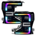 Ford superduty headlights with dynamic colorshift DRL