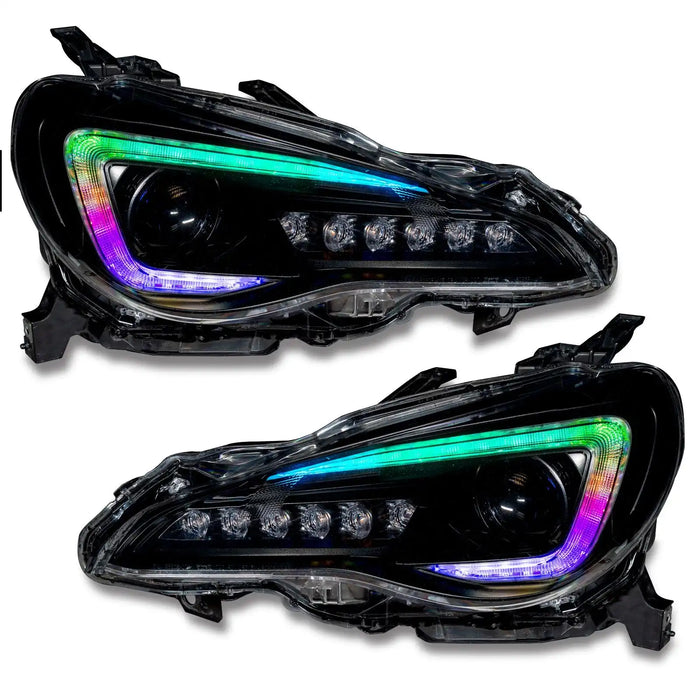 Subaru BRZ headlights with dynamic colorshift DRLs