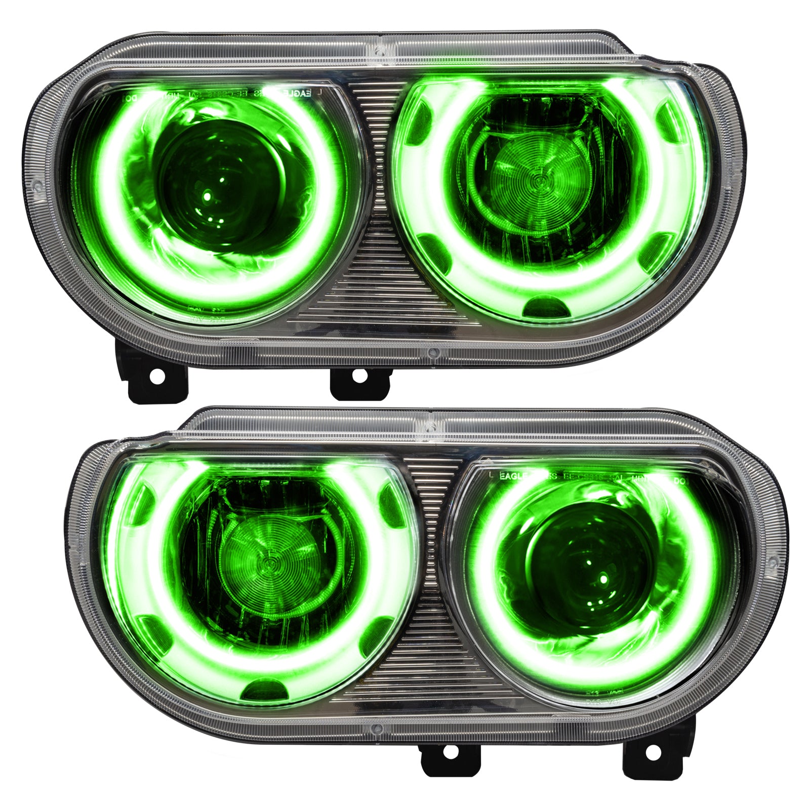 2008-2014 Dodge Challenger Pre-Assembled Headlights w/ Halos