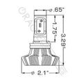 ORACLE Lighting H11 - 4,000+ Lumen LED Light Bulb Conversion Kit High/Low Beam (Non-Projector)