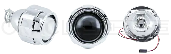 2.5" Bi-Xenon 70mm H1 6.1 Retrofit Projectors (Pair) w/Bezels