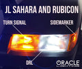 Diagram of Jeep Wrangler JL Sahara/Rubicon front DRL with parts labeled.