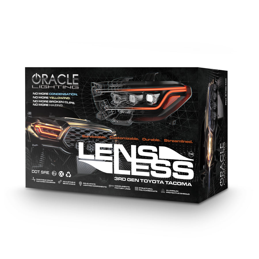 Oracle Lighting Lens Less 3rd Gen Toyota Tacoma packaging on a white background