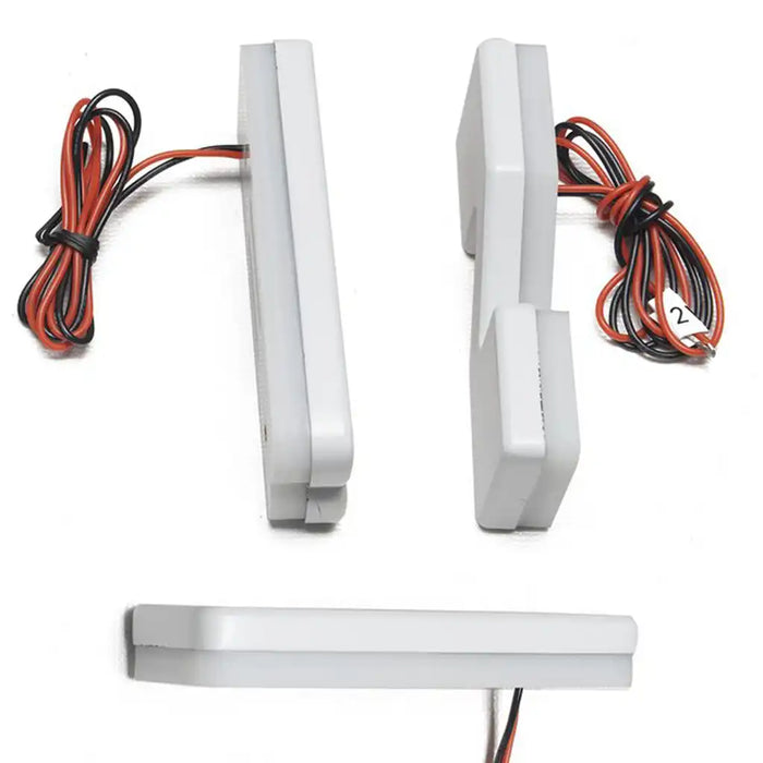 Top view of letter badges