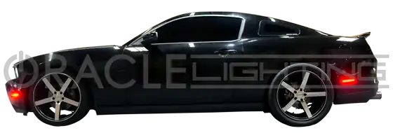 Side view of a Ford Mustang with Concept Sidemarkers installed.