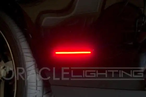 Close-up of a Concept Sidemarker installed on a Ford Mustang.