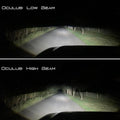Side by side comparison of oculus low beam versus high beam setting