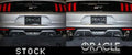 Side by side comparison of stock reverse light versus brighter ORACLE Lighting High Output LED Reverse Light.