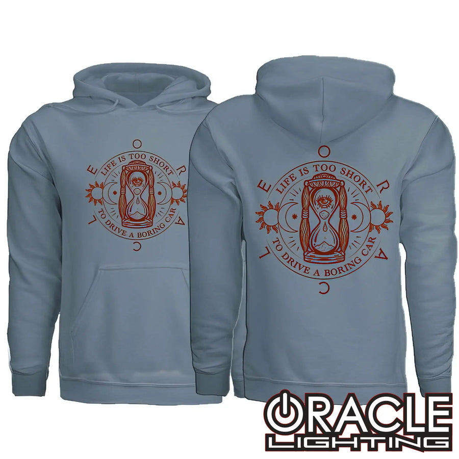 "Life is Too Short" Hooded Sweatshirt - Slate Blue