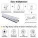 Installation diagram for 40" Frosted Diffuser Aluminum Channel for LED Flexible Strip