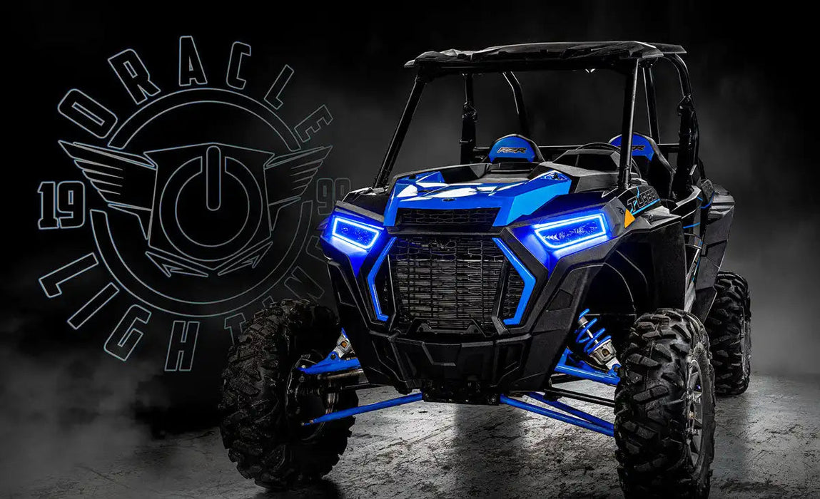 peg perego polaris rzr 900 lights Oracle Lighting 1439-332 Dynamic RGB+A Sequential Turn Signal Headlight Halo Kit