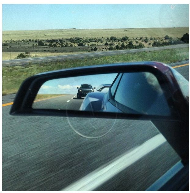 Close-up of Concept Side Mirror installed on a Chevrolet Camaro.