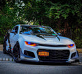 Camaro with blue demon eyes installed