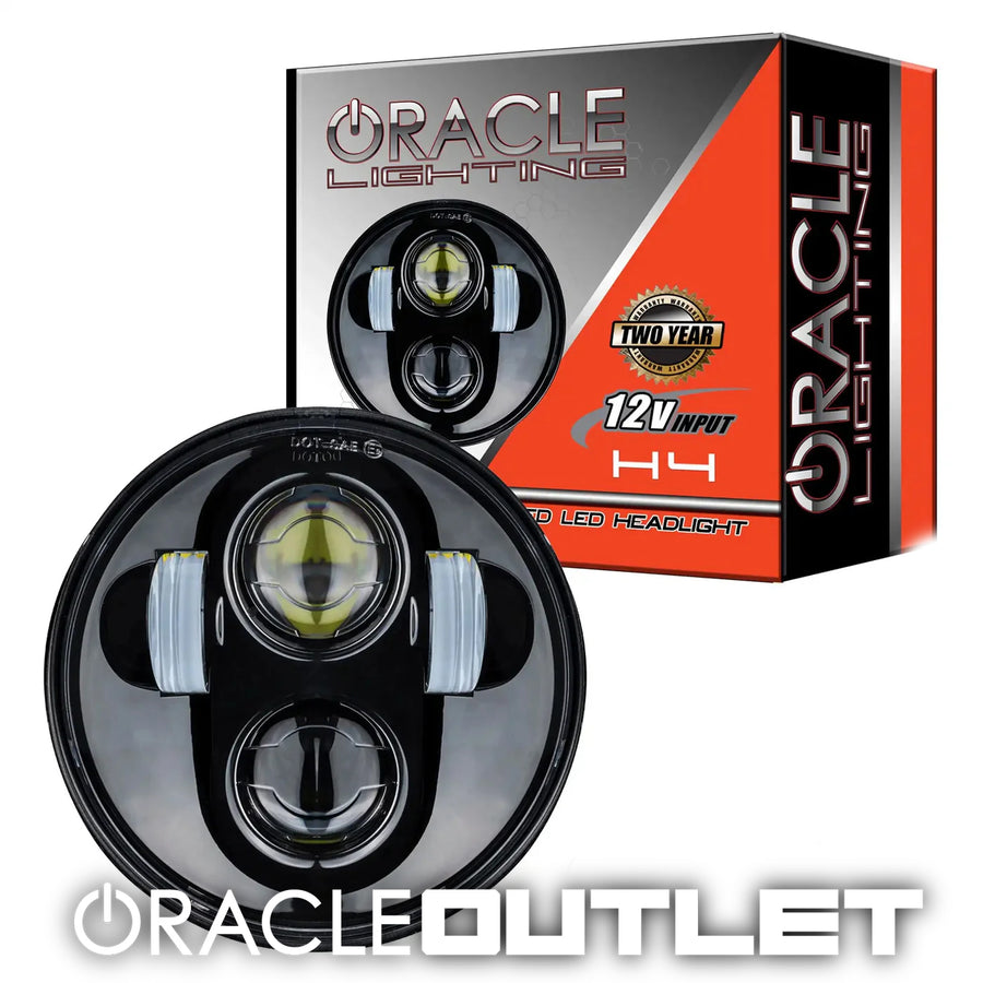 5.75" 40W Replacement LED Headlight - Black | ORACLE Outlet | GRADE A