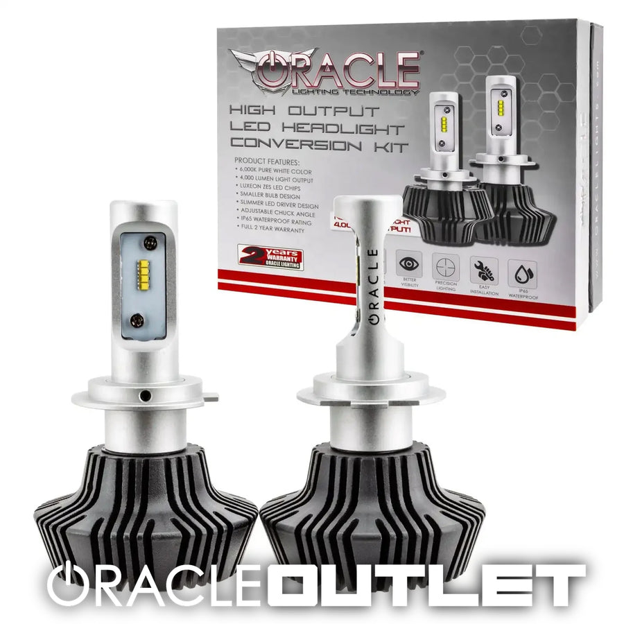 H7 4,000 Lumen LED Headlight Bulbs (Pair) | ORACLE Outlet | GRADE A