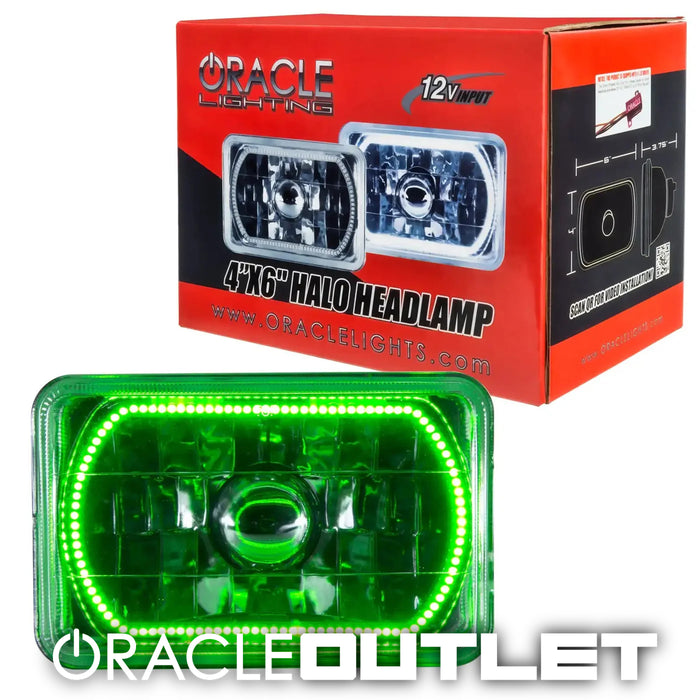 Pre-Installed Lights4x6" Sealed Beam Green | ORACLE Outlet | GRADE B