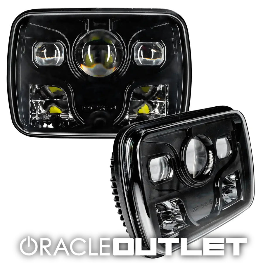 7"x6" Replacement LED Headlight - Black(Pair) | ORACLE Outlet | GRADE A