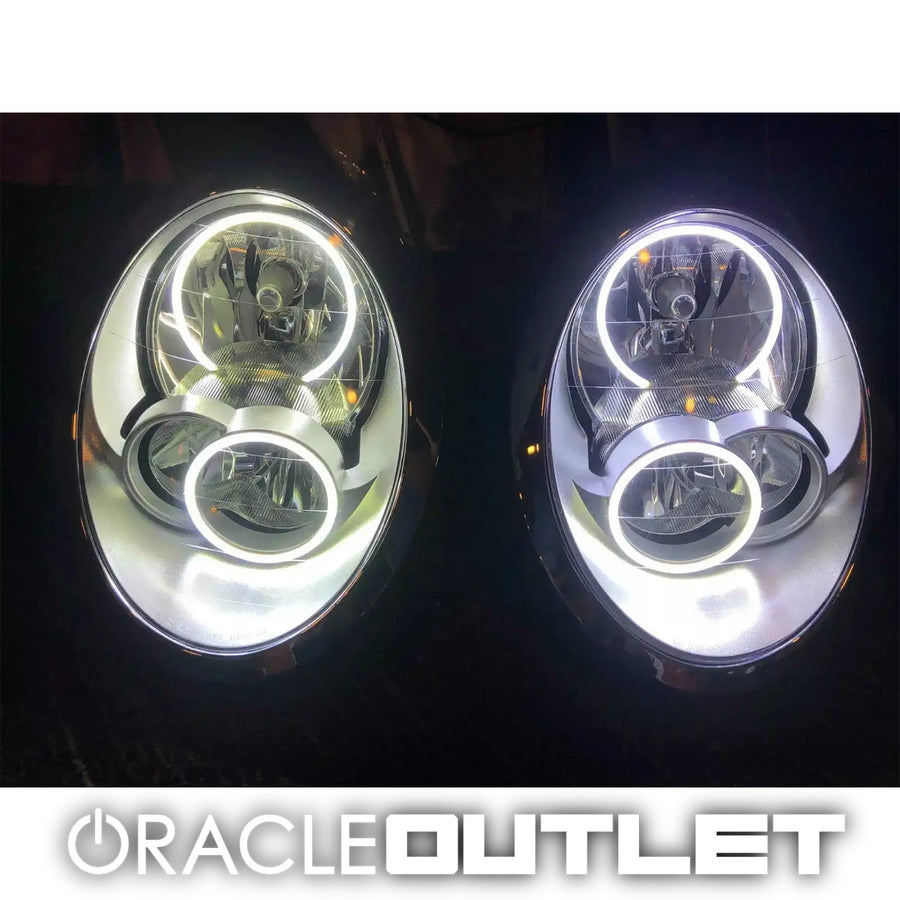 USED 2005-2008 Mini Cooper HEADLIGHTS WITH WHITE PLASMA HALOS 7103-051 | ORACLE Outlet | GRADE C