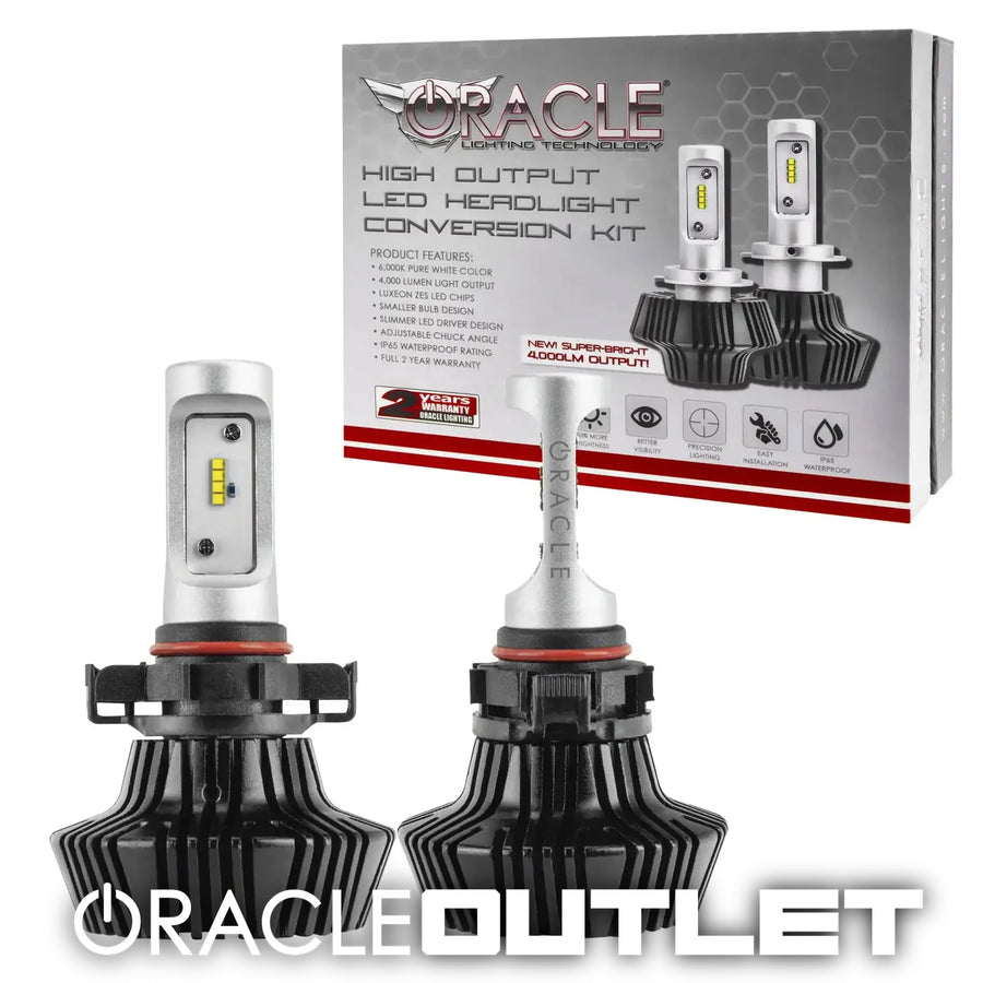 PSX24W/2504 4,000 Lumen LED Headlight Bulbs (Pair), ORACLE Outlet Grade B