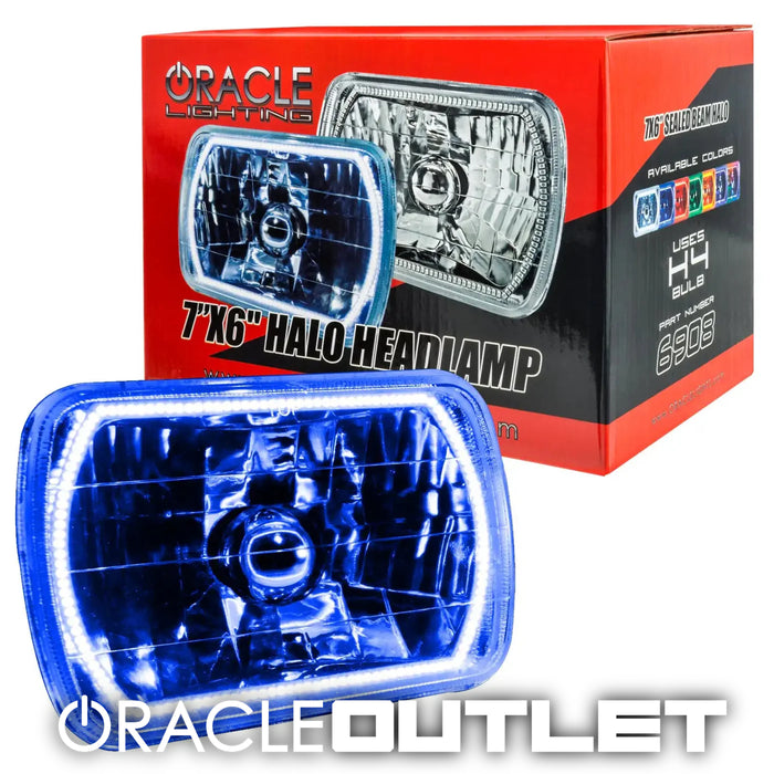 Pre-Installed Lights 7x6" Sealed Beam Blue | ORACLE Outlet | GRADE B