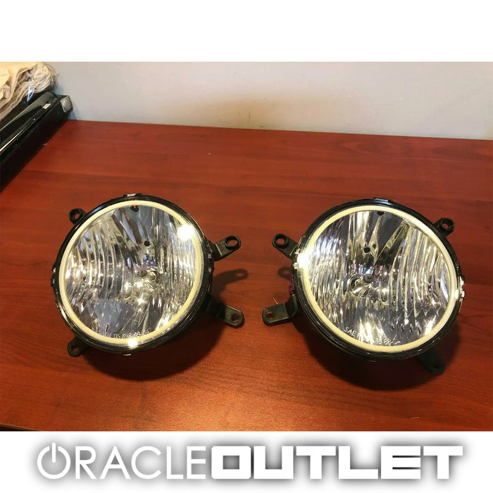 USED ORACLE 2005-2009 FORD MUSTANG GT WHITE PLASMA HALO FOG LIGHTS 7049-051 | ORACLE Outlet | GRADE C