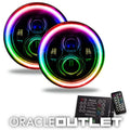 7" High Powered LED Headlights Black Bezel ColorSHIFT 2.0 | ORACLE Outlet | GRADE A