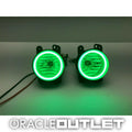 07-09 JEEP WRANGLER JK PRE-ASSEMBLED PLASMA HALO FOG LIGHTS - GREEN, ORACLE Outlet Grade A