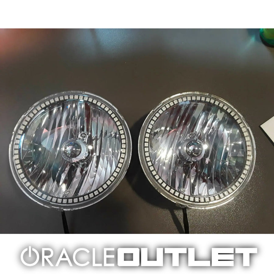 USED 2007-16 Jeep Wrangler Pre-Assembled Headlights - Dynamic ColorSHIFT | ORACLE Outlet | GRADE B