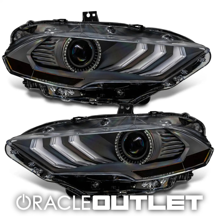 2018-2023 Ford Mustang "Black Series" Dynamic ColorSHIFT¨ LED Headlights w/ Sequential Turn Signal | ORACLE Outlet | GRADE B