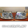 USED 2005-2008 FORD F-150 PRE-ASSEMBLED HEADLIGHTS- CHROME - AMBER 7043-005, ORACLE Outlet Grade B