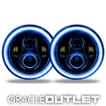 7" High Powered LED Headlights - Black Bezel - Blue | ORACLE Outlet | GRADE B