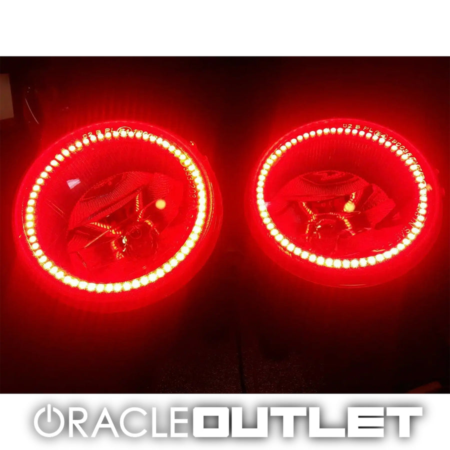 2010-2017 Jeep Wrangler JK Pre-Assembled Fog Lights - Red LED 7159-003 | ORACLE Outlet | GRADE A