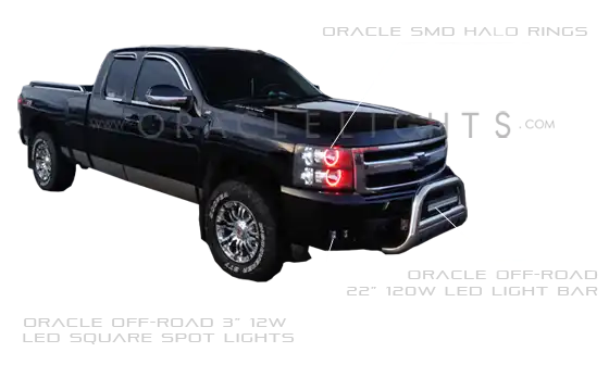 Faro Delantero LED DNA Motoring Para Chevy Silverado 07-14 - Juego Completo Izquierdo/Derecho, Plug & Play