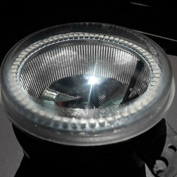 2010-2017 Jeep Wrangler JK Red LED Halo Pre-Assembled Fog Lights