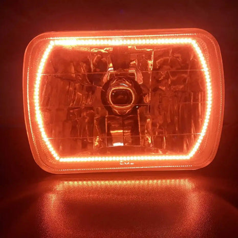 Pre-Installed 7x6" H6054 Sealed Beam Headlights - Amber 6908-005