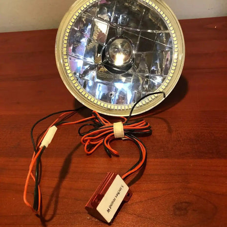 5.75” Sealed Beam Glass Headlight Pre-Installed White Halo PAR46 (single)