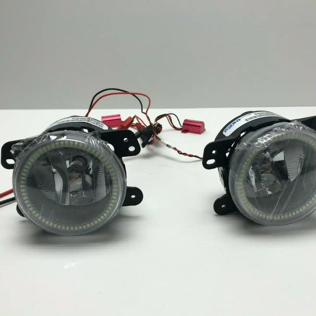 2011-2014 Dodge Charger / 2010-2015 Jeep Wrangler JK White LED Halo Fog Lights