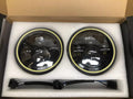 USED 7" HIGH POWERED BLACK LED HEADLIGHTS WITH WHITE LED HALOS 5769-001 | ORACLE Outlet | GRADE B