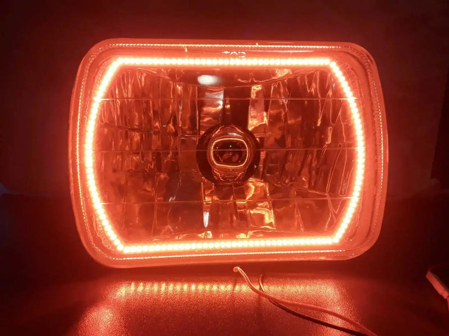 Pre-Installed 7x6" H6054 Sealed Beam Headlights - Amber 6908-005